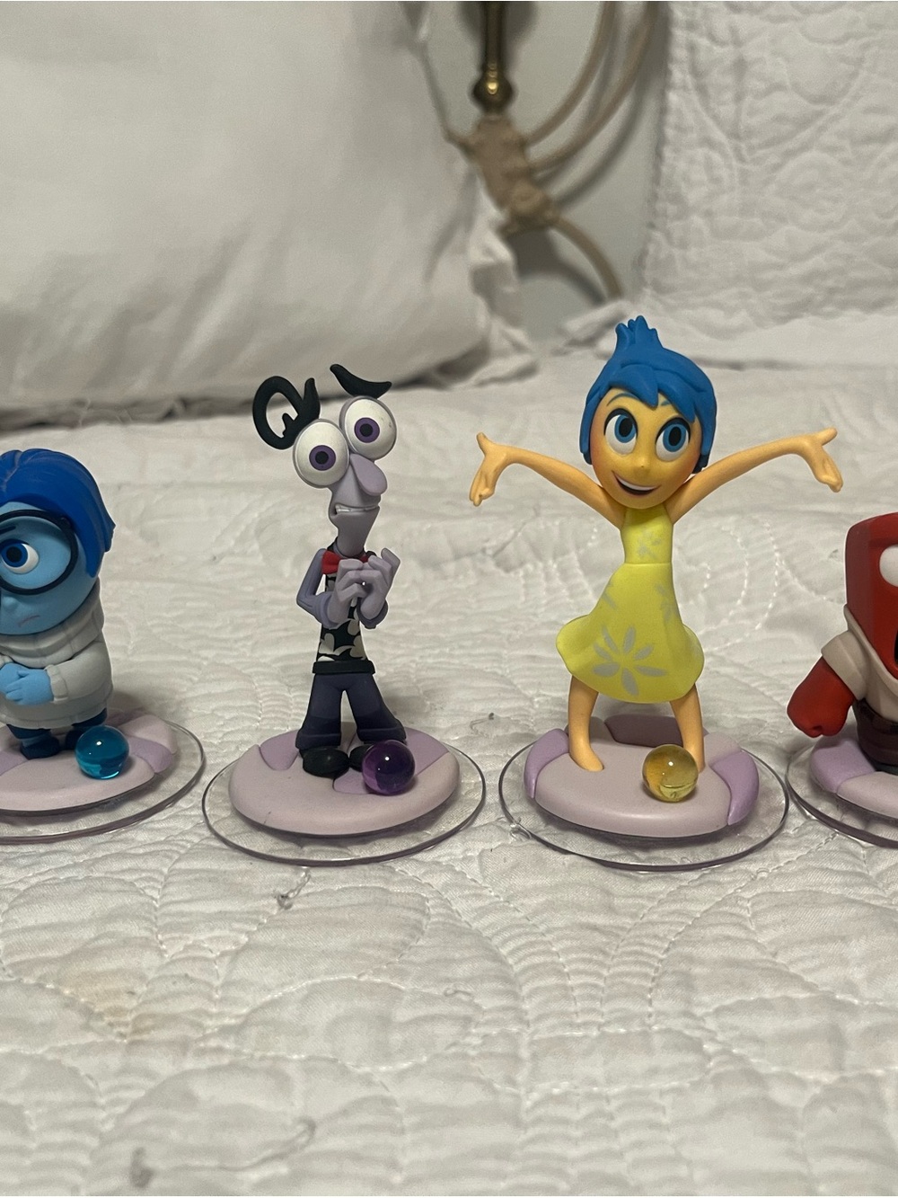 Disney Inside Out Joy Figurine Set - Yellow & Blue Characters